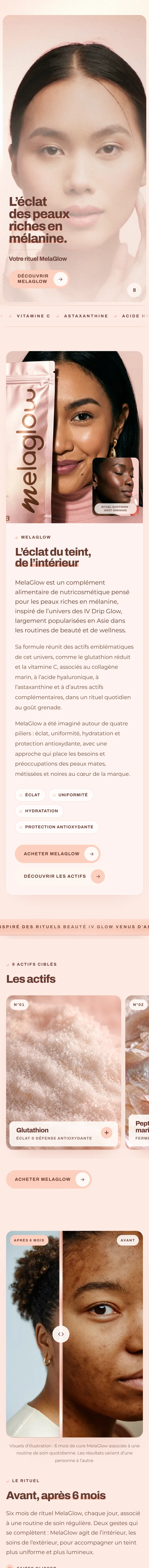 The JAYA Paris home page on a phone