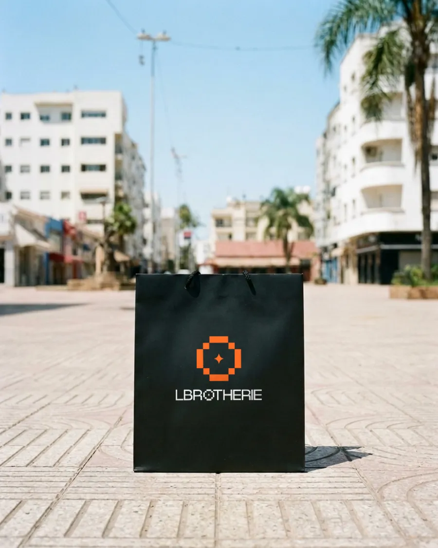 كيس تسوق Lbrotherie أسود في شارع بالدار البيضاء