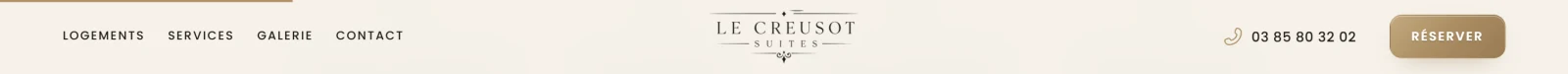 Le Creusot Suites: Website Design, Furnished apartments – D/A Creative, digital agency in Morocco