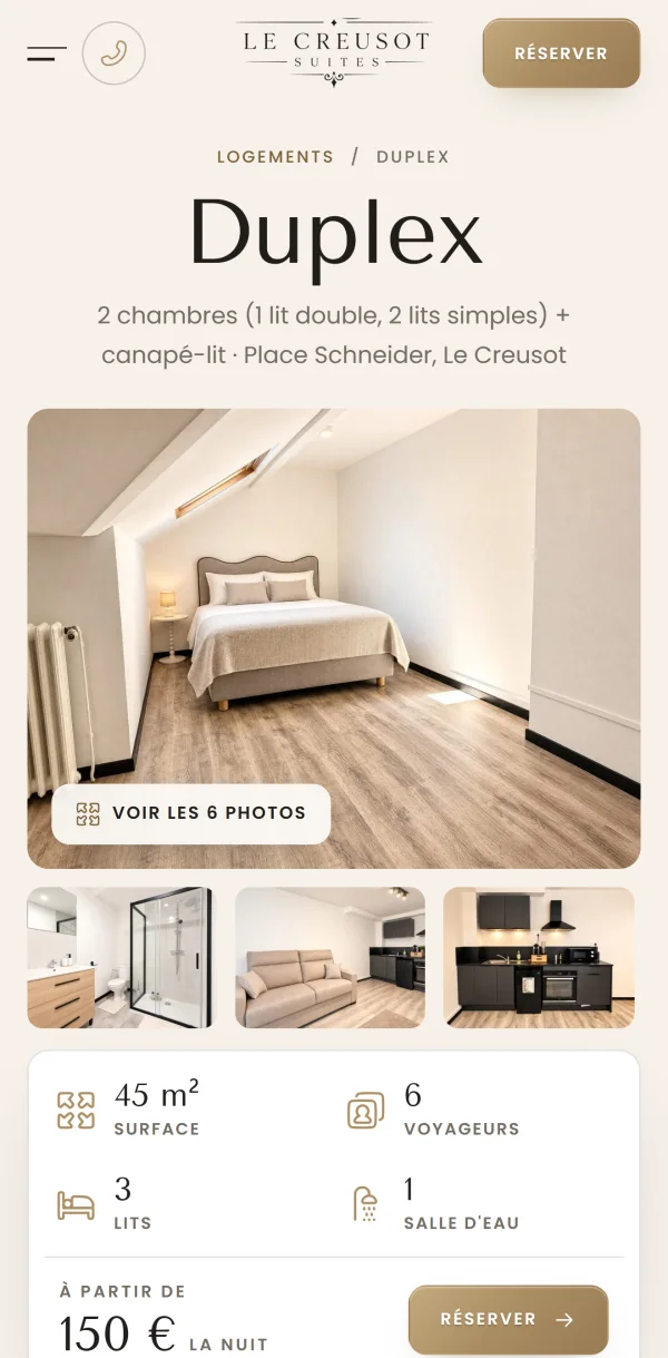 The duplex page on a phone
